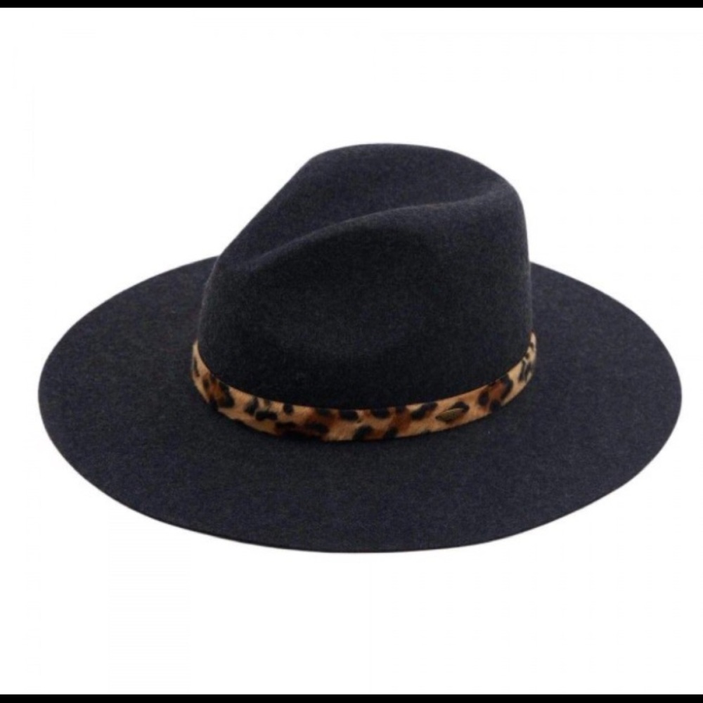 Australian Wool Wide Brim Felt Rancher Hat Leopard